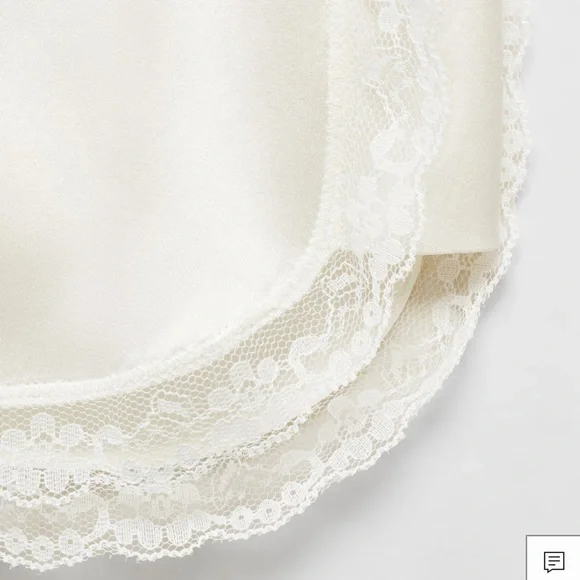 Elegant Cream Lace Trim Sleepwear Set Chemises & Slips